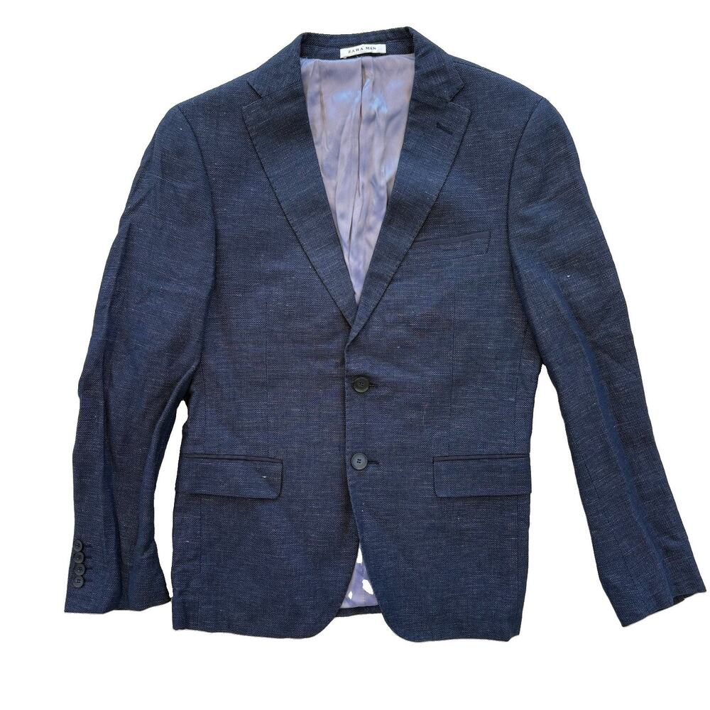 Zara Man Blue Summer 2014 Jacket Men’s Size 36 Classic Fit Blazer
